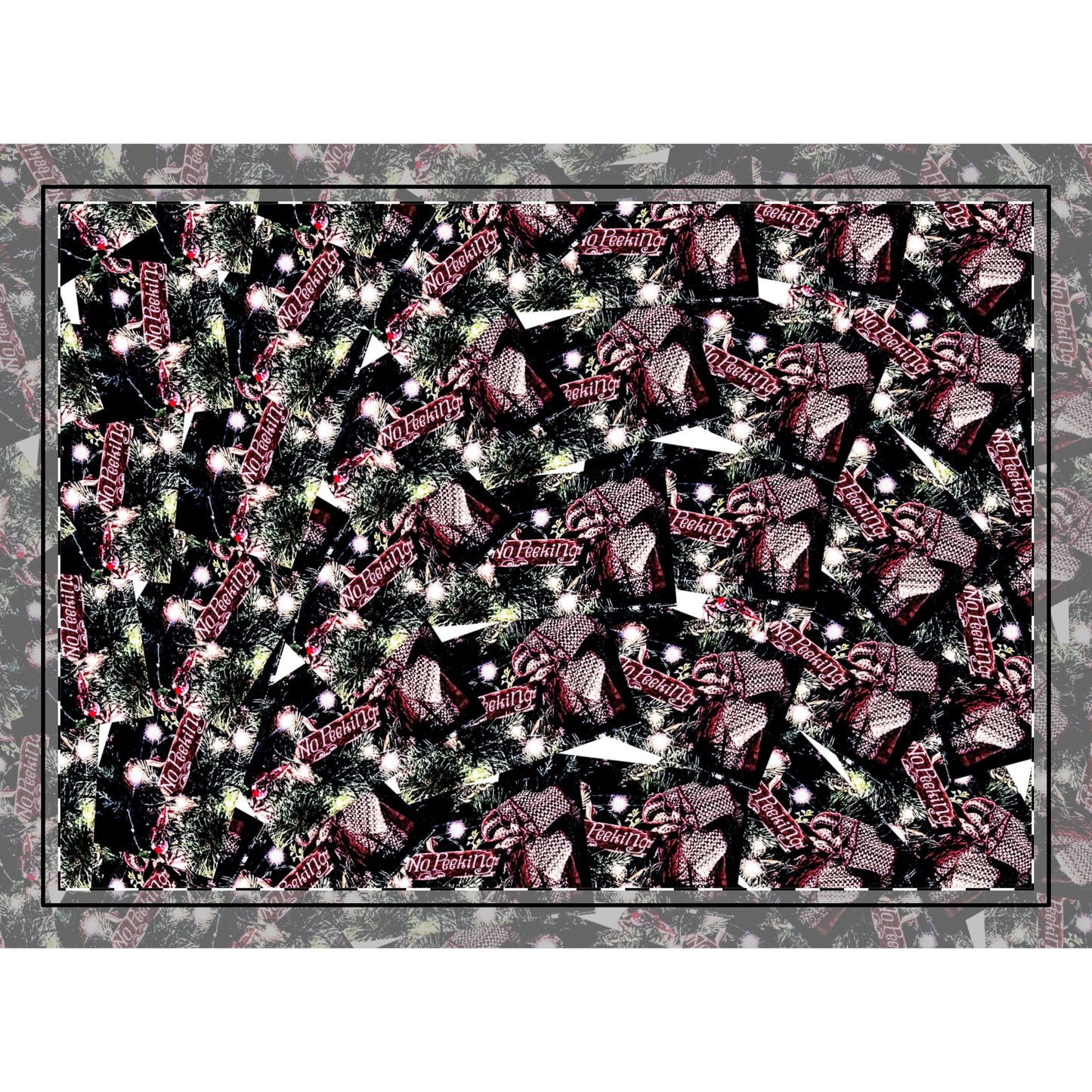 No Peeking Christmas Themed Area Rug - Stylish & Cozy Home Decor