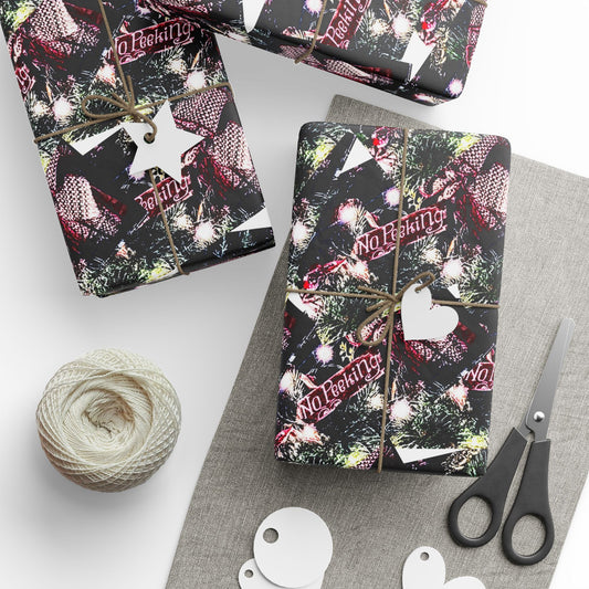 Elegant Holiday Wrapping Paper - Festive Floral Design