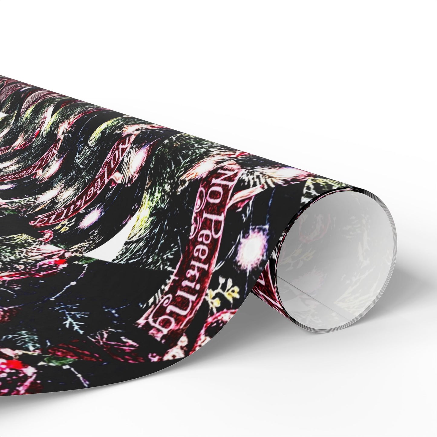 Elegant Holiday Wrapping Paper - Festive Floral Design