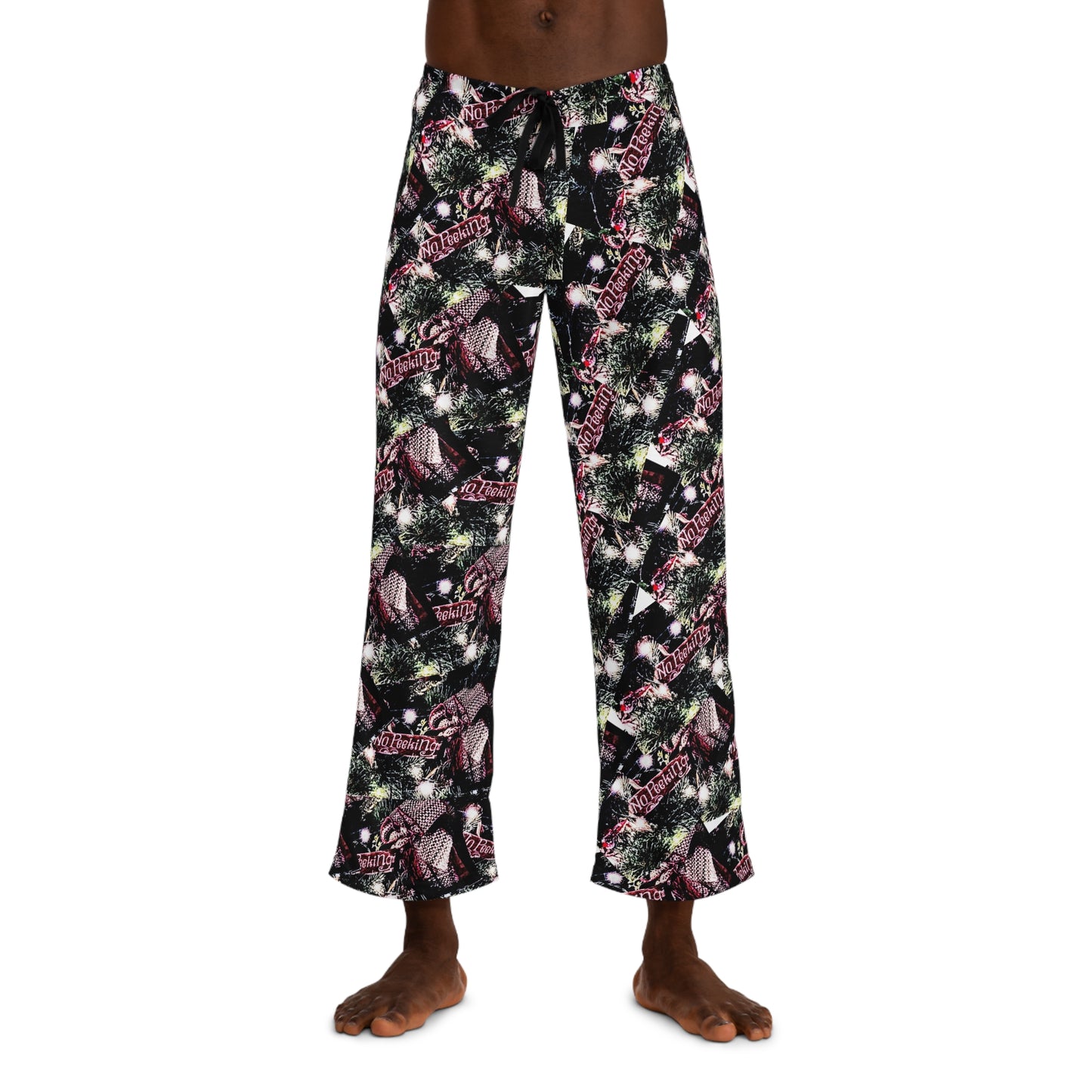 Cozy Men's Pajama Pants with Abstract Print - Perfect for Relaxation and Sleep