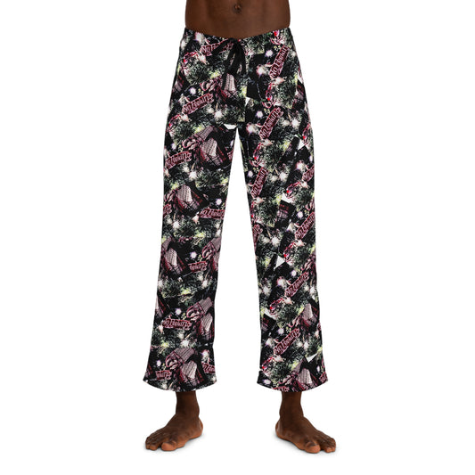 Cozy Men's Pajama Pants with Abstract Print - Perfect for Relaxation and Sleep