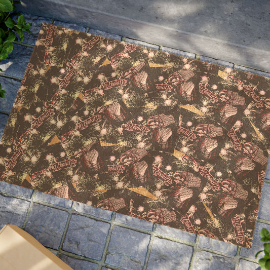 No Peeking Christmas Doormat - Stylish & Unique Entrance Mat for Home Decor