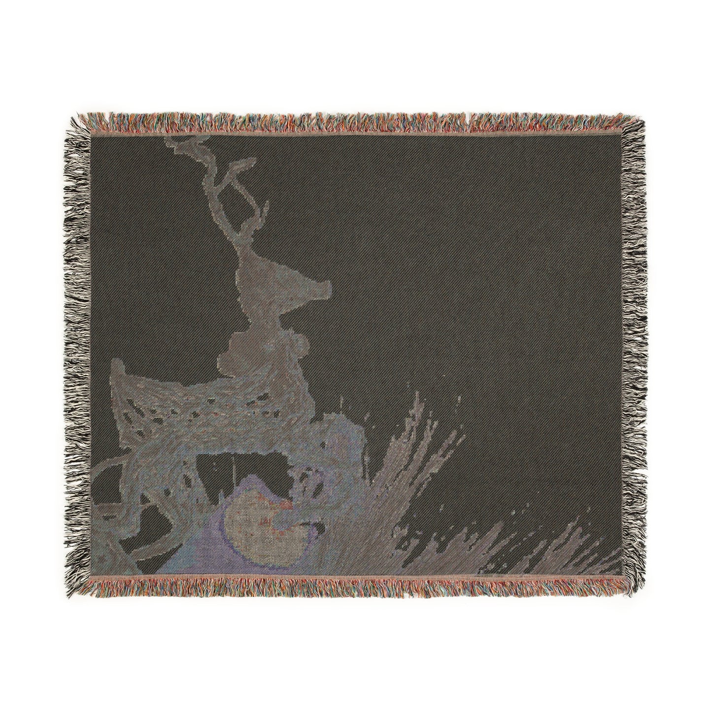 Cozy Woven Blanket with Deer Design, Perfect for Home Decor, Holiday Gift, Warm Throw Blanket, Rustic Decor, Winter Essentials, Soft Blanket