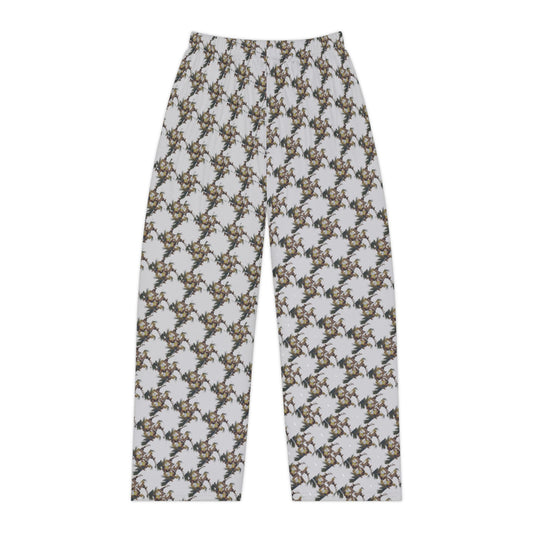 Rustic Christmas Reindeer Women's Pajama Pants - Cozy Sleepwear with Organic Print