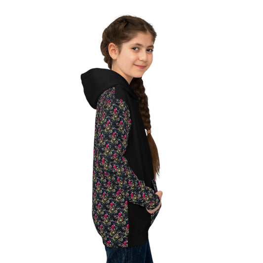 Custom Red Ornament Youth Unisex Christmas Hoodie