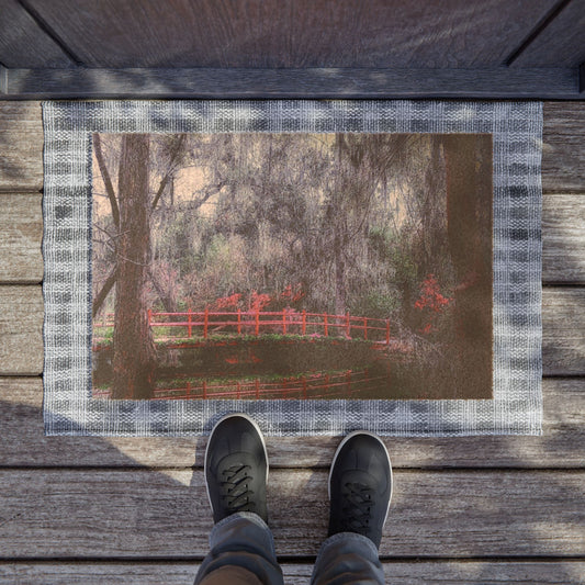 Serene Nature Doormat, Welcome Mat, Outdoor Home Decor, Gift for Garden Lovers, Rustic Entrance Decor